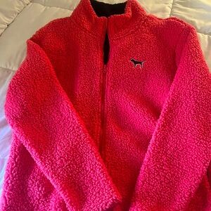 pink  Sherpa zip up
